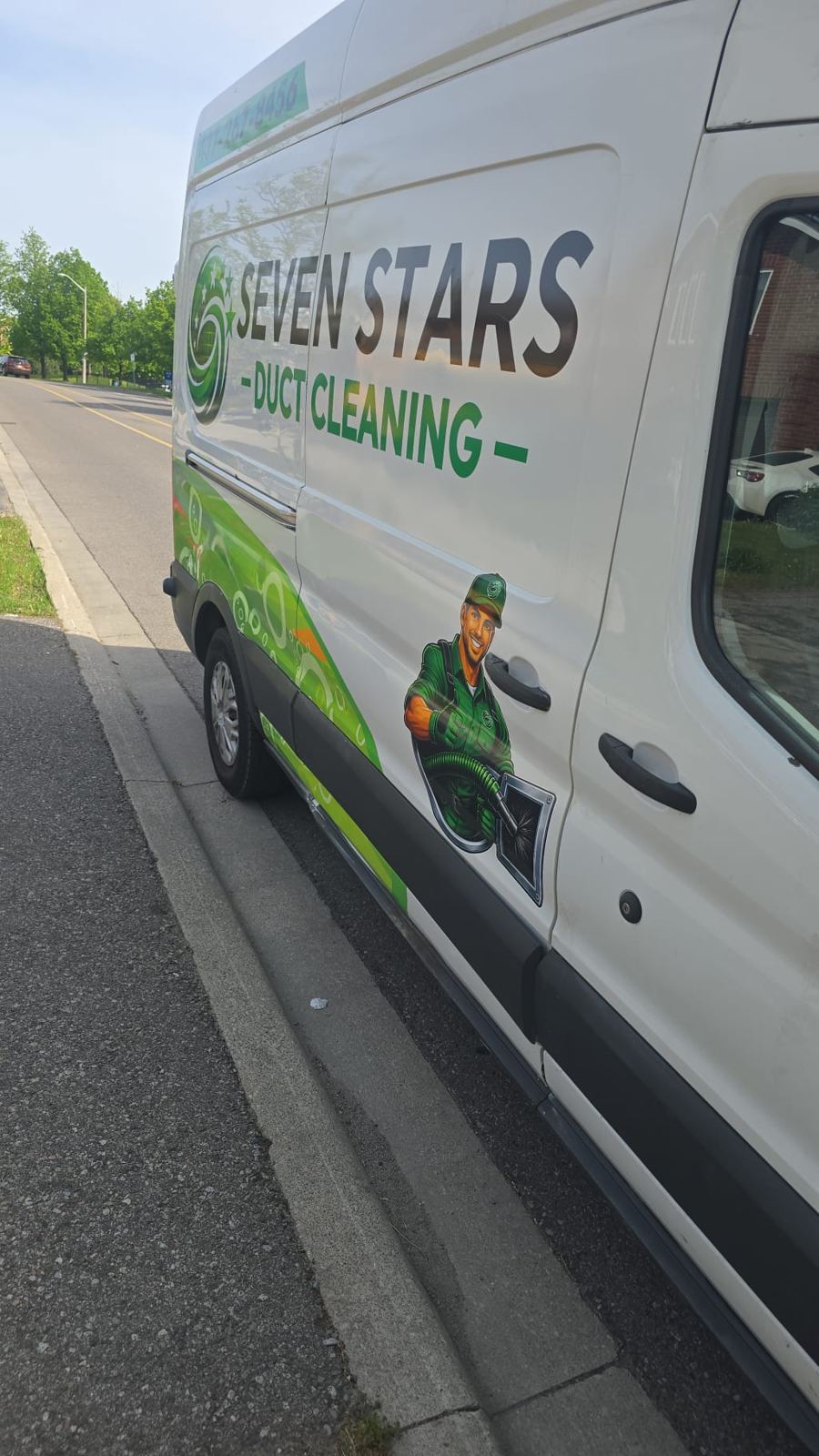 Seven Stars Duct Cleaning van parked curbside in the neighbourhood